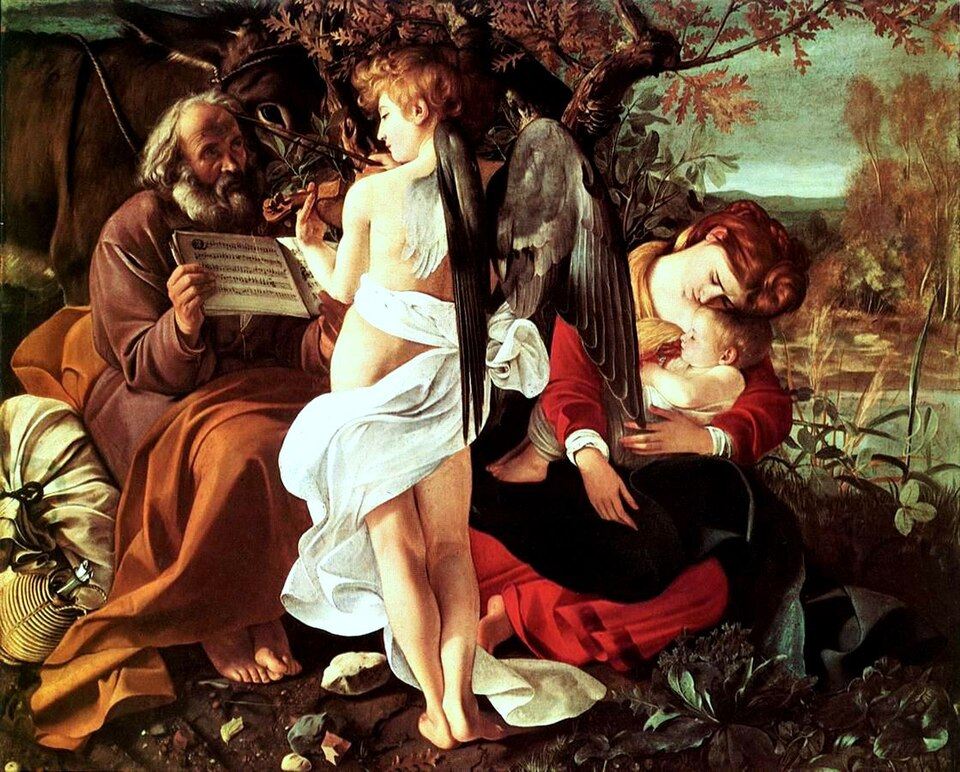 Caravaggio, Riposo durante la fuga in Egitto